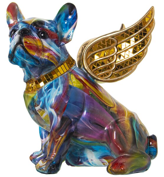 Decorative Figure Alexandra House Living Multicolour Plastic Dog Wings 23 x 27 x 29 cm