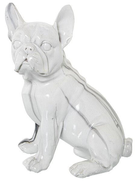 Decorative Figure Alexandra House Living Plastic Dog 15 x 18 x 23 cm Marble