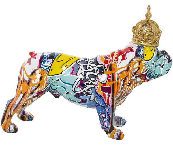 Decorative Figure Alexandra House Living Multicolour Plastic Dog Crown 14 x 29 x 24 cm