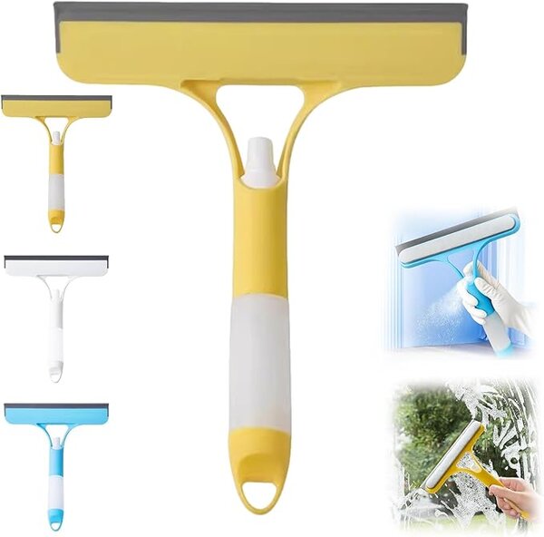 Showery® AquaClean 3-in-1 Shower Screen Squeegee, Yellow