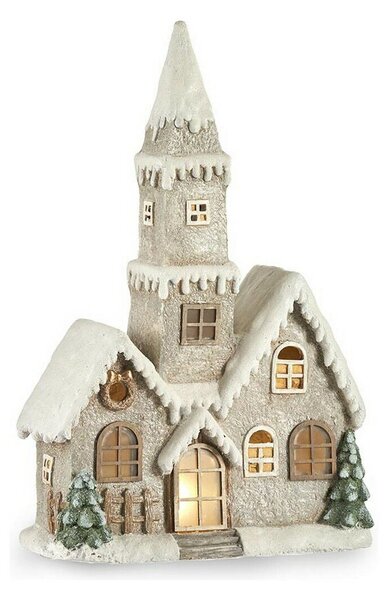 Decorative Figure House Christmas LED Light Music Grey White Brown Green Magnesium 21 x 77 x 48 cm