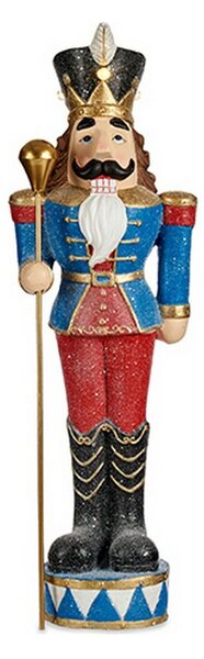 Decorative Figure Nutcracker Blue LED Light Polyresin 20 x 92 x 28 cm