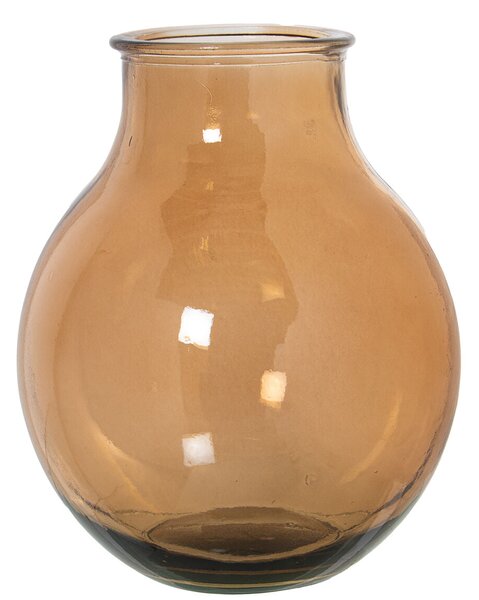 Vase made from recycled glass Alexandra House Living Brown Crystal 27 x 27 x 33 cm