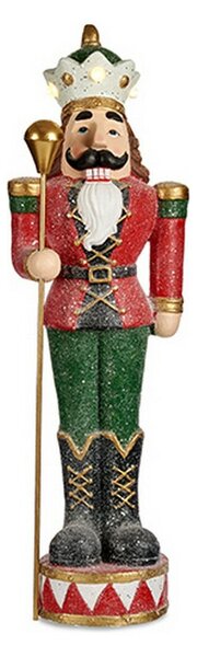 Decorative Figure Nutcracker Red LED Light Polyresin 20 x 86 x 28 cm