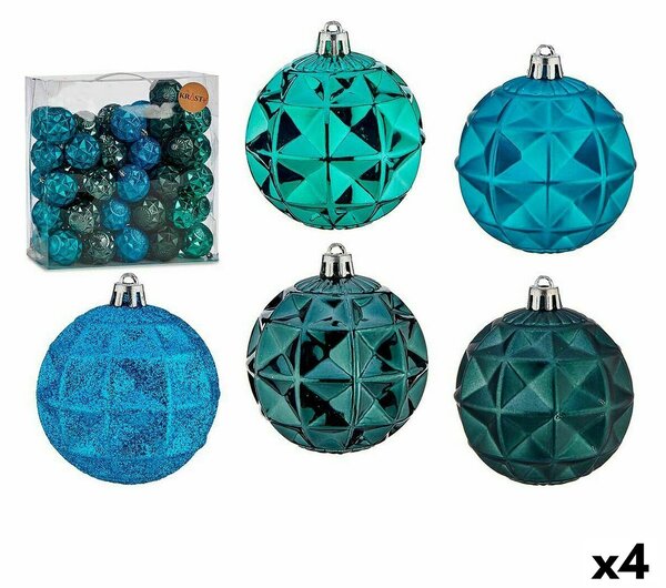 Set of Christmas balls Turquoise 7 cm (4 Units)