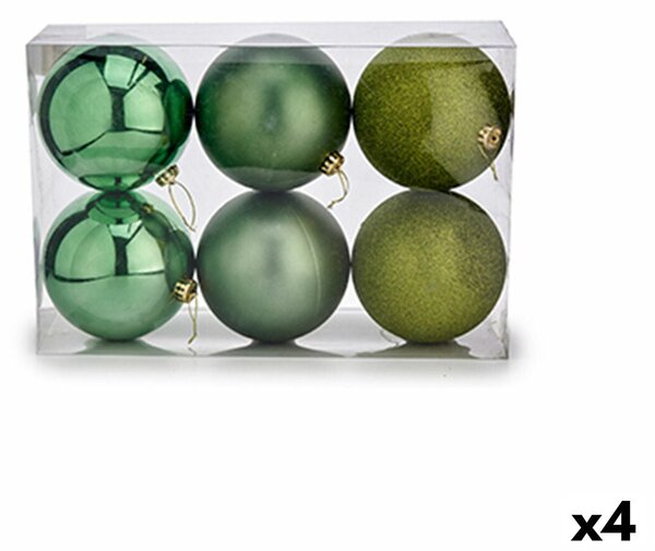 Set of Christmas balls 15 x 16 x 15 cm Green (4 Units)