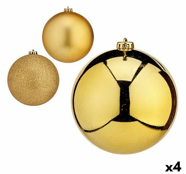 Set of Christmas balls Golden Plastic Ø 15 cm (4 Units)