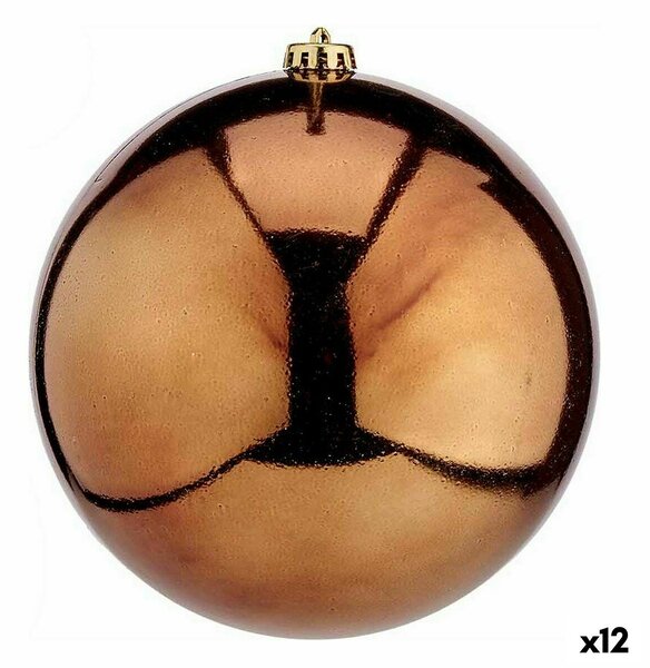 Christmas Bauble Brown Plastic 20 x 20 x 20 cm (12 Units)