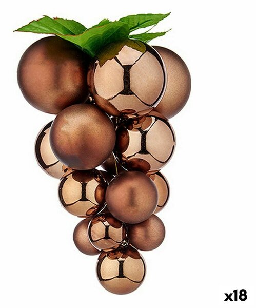 Christmas Bauble Grapes Small Brown Plastic 14 x 14 x 25 cm (18 Units)