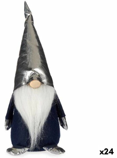 Decorative Figure Gnome White Black Silver Polyester Wood Sand 12 x 32 x 13 cm (24 Units)