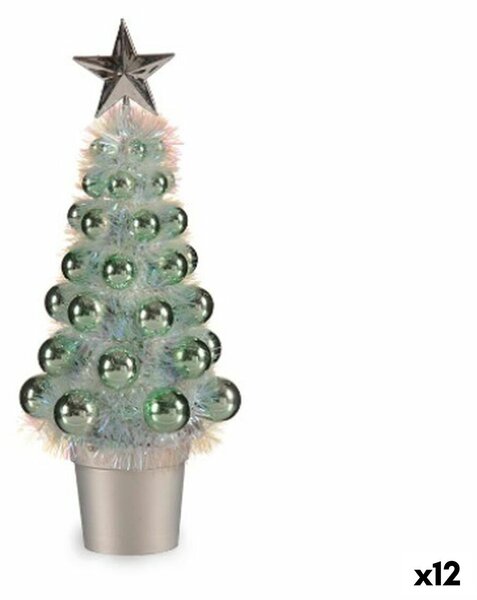 Decorative Figure Christmas Tree Green polypropylene Plastic 12,2 x 30 x 12,2 cm (12 Units)