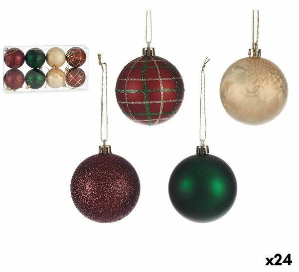 Set of Christmas balls Multicolour 6 cm Plastic (24 Units)