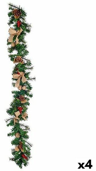 Christmas garland Branch Red Green 22 x 10 x 176 cm (4 Units)