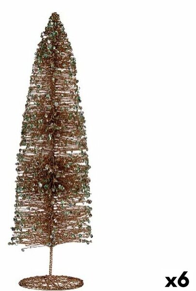 Christmas Tree Sequins champagne 10 x 40 x 10 cm (6 Units)