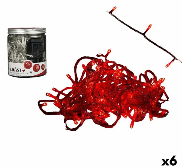 Wreath of LED Lights Red 8 m 3,6 W (6 Units)