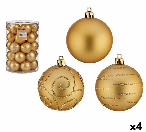 Set of Christmas balls Golden PVC Ø 6 cm (4 Units)