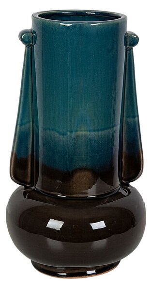 Vase Romimex Blue/Black Ceramic 20 x 36 x 20 cm