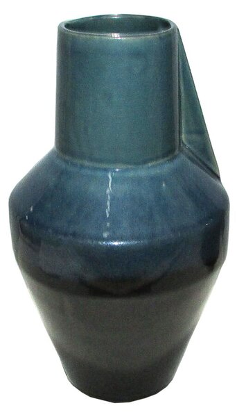 Vase Romimex Blue/Black Ceramic 17 x 31 x 17 cm