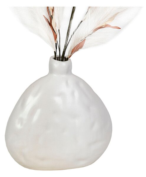 Vase Romimex White Ceramic 30 x 30 x 30 cm 30 x 30 x 12 cm