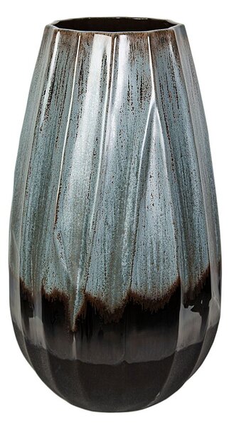 Vase Romimex Blue Black Blue/Black Ceramic 28 x 44 x 28 cm