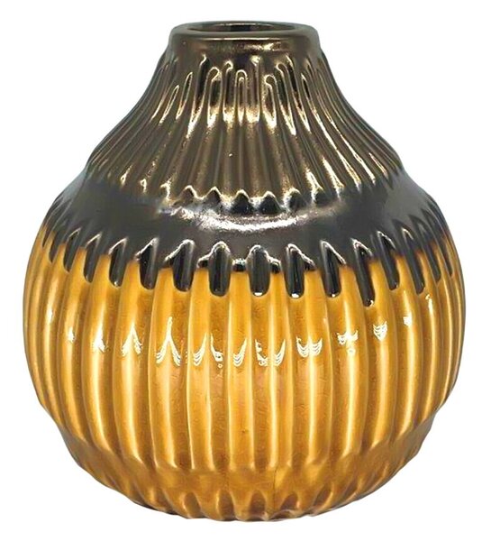 Vase Romimex Mustard Ceramic Spherical 21 x 21 x 21 cm