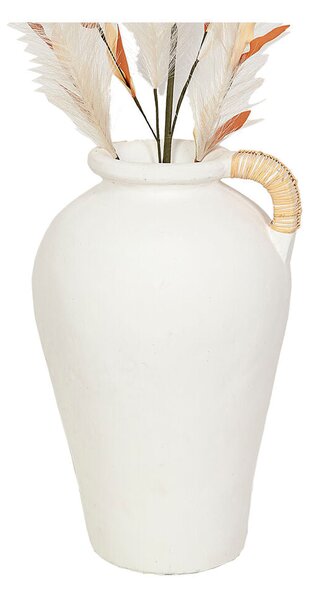 Vase Romimex White Rope Terracotta 27 x 40 x 27 cm With handle