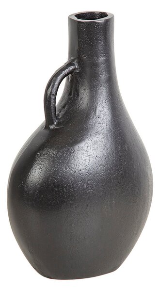 Vase Romimex Black Aluminium 19 x 29 x 11 cm With handle