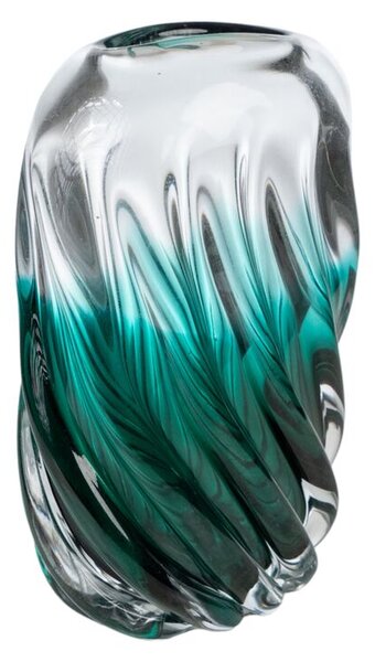 Vase Romimex Transparent Turquoise Glass 16 x 25 x 6 cm