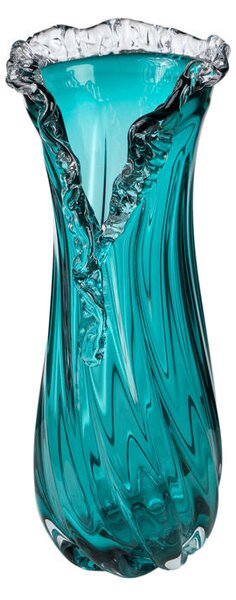 Vase Romimex Turquoise Glass 10 x 33 x 10 cm