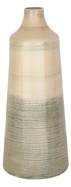 Vase Romimex Beige Grey Glass 17 x 42 x 17 cm