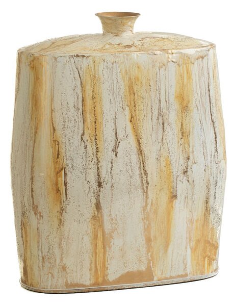 Vase Romimex White Golden Aluminium 31 x 36 x 14 cm