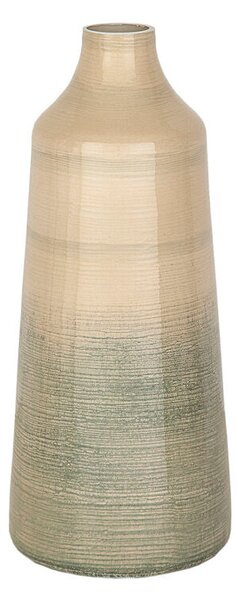 Vase Romimex Beige Grey Glass 14 x 35 x 14 cm