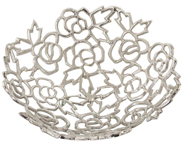 Centerpiece Alexandra House Living Metal 12 x 28 x 28 cm Nickel-coated