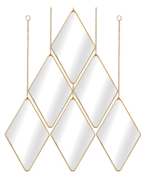 Mirror Set Romimex Golden polystyrene 17 x 27 x 1 cm