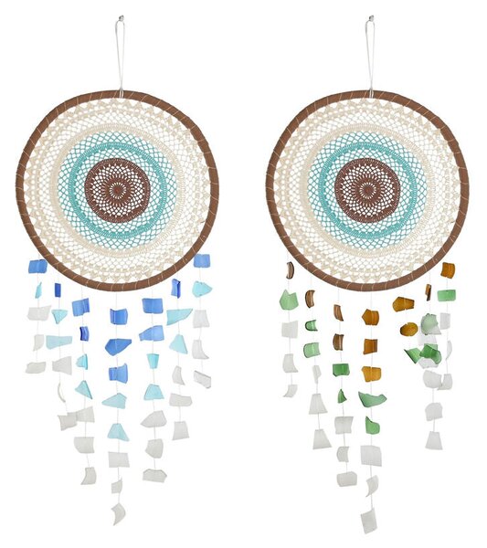 Hanging decoration Home ESPRIT Multicolour Boho (2 Units)