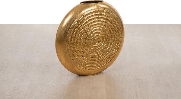 Vase Romimex Golden Metal Circle 63 x 59 x 17 cm