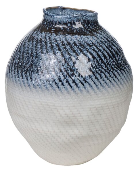 Vase Romimex Blue Beige Porcelain 26 x 31 x 26 cm