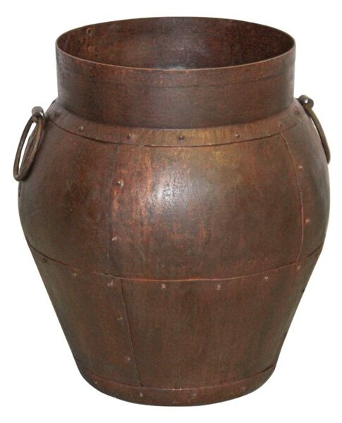 Vase Romimex Brown Metal 35 x 40 x 35 cm