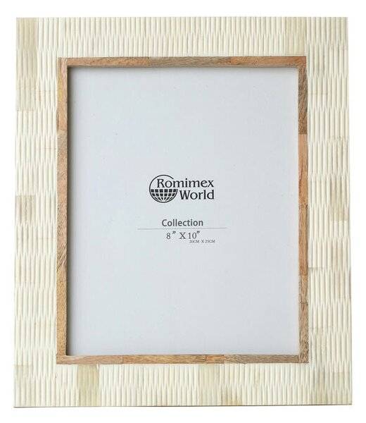 Photo frame Romimex Brown Wood Bone 28 x 33 x 2 cm