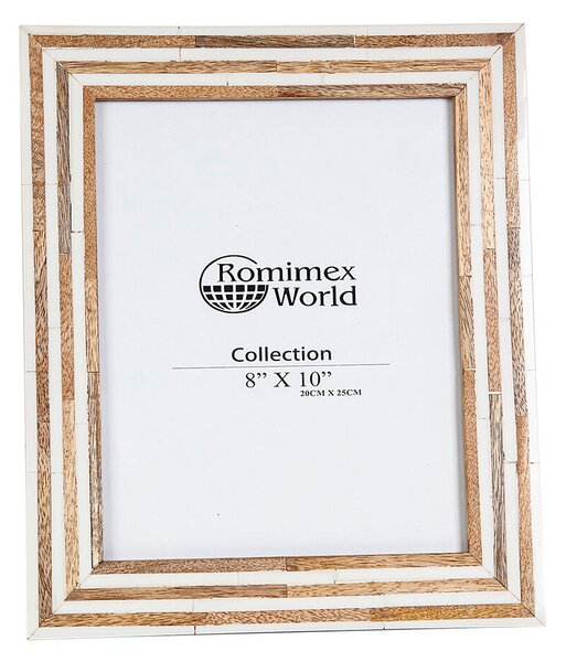 Photo frame Romimex Black Beige Resin MDF Wood 26 x 31 x 2 cm