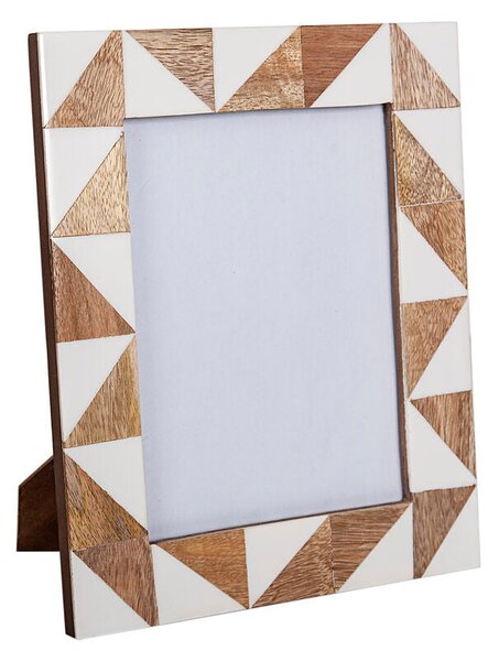 Photo frame Romimex Brown Beige Wood Resin 15 x 20 x 2 cm