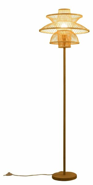 Floor Lamp DKD Home Decor Polyester Bamboo (50 x 50 x 168 cm)