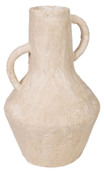 Vase Romimex White Terracotta 25 x 37 x 25 cm With handles