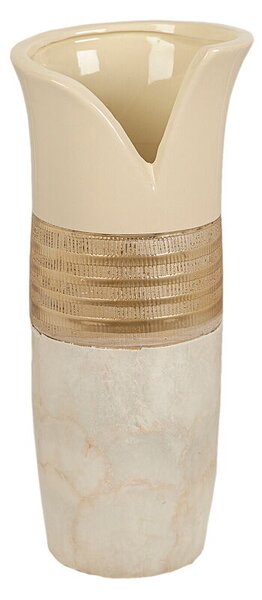 Vase Romimex Champagne Mother of pearl Ceramic 13 x 29 x 12 cm