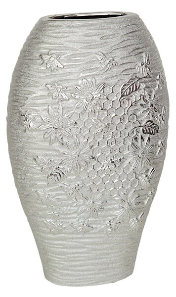 Vase Romimex Silver Porcelain 20 x 32 x 11 cm