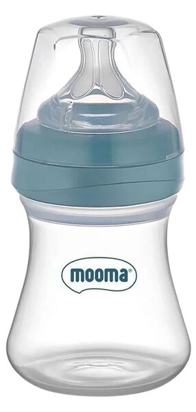 Mooma Kindy Bottle Slow Flow 0-6 months 150ml - Ball Bue