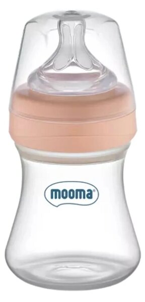 Mooma Kindy Bottle Slow Flow 0-6 months 150ml - Old Rose