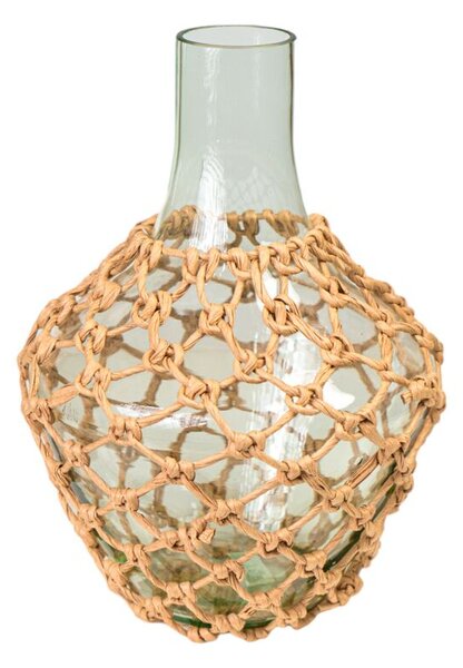 Bottle Romimex Brown Transparent Glass Rope 23 x 31 x 23 cm