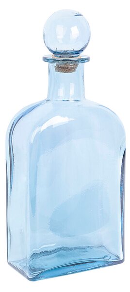 Bottle Romimex Blue recycled glass 21 x 45 x 21 cm