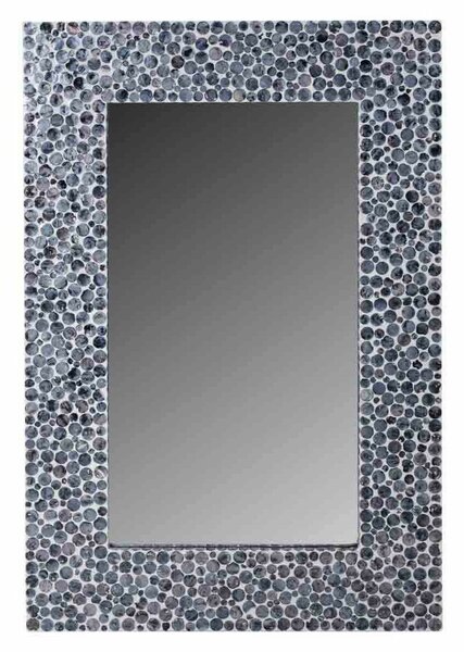 Wall mirror Alexandra House Living Grey Cream MDF Wood 91 x 3 x 60 cm